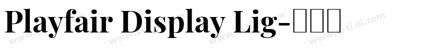 Playfair Display Lig字体转换